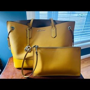 Michael Kors Mustard yellow tote bag